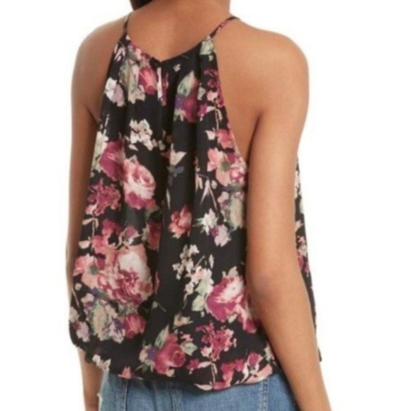 JOIE Anatase Black Floral Print Silk Blouse Size Small - Picture 9 of 9